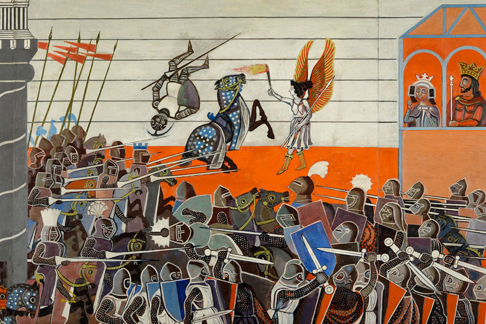 Detail from the Morley murals: what's going on here?