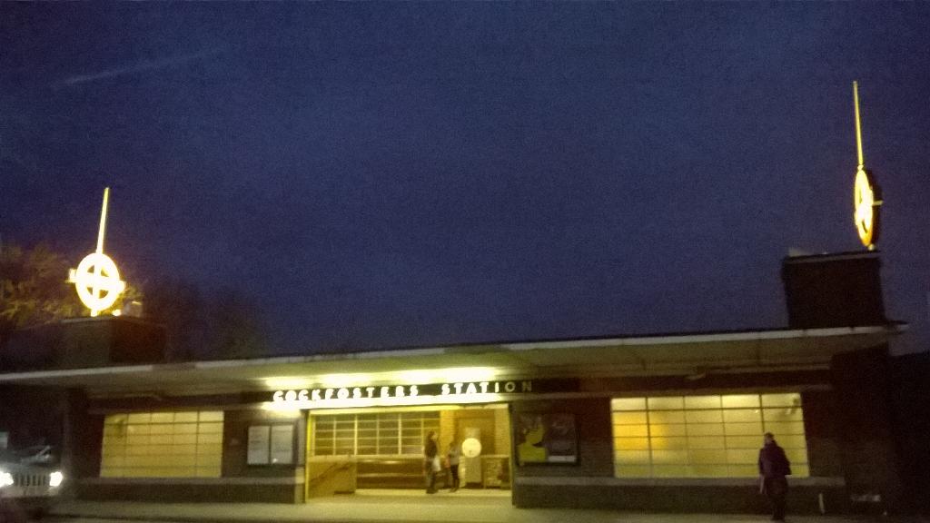Cockfosters modernism by night