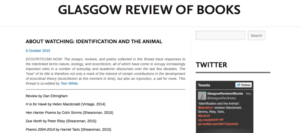 ‘About Watching: Identification & the&nbsp;Animal’